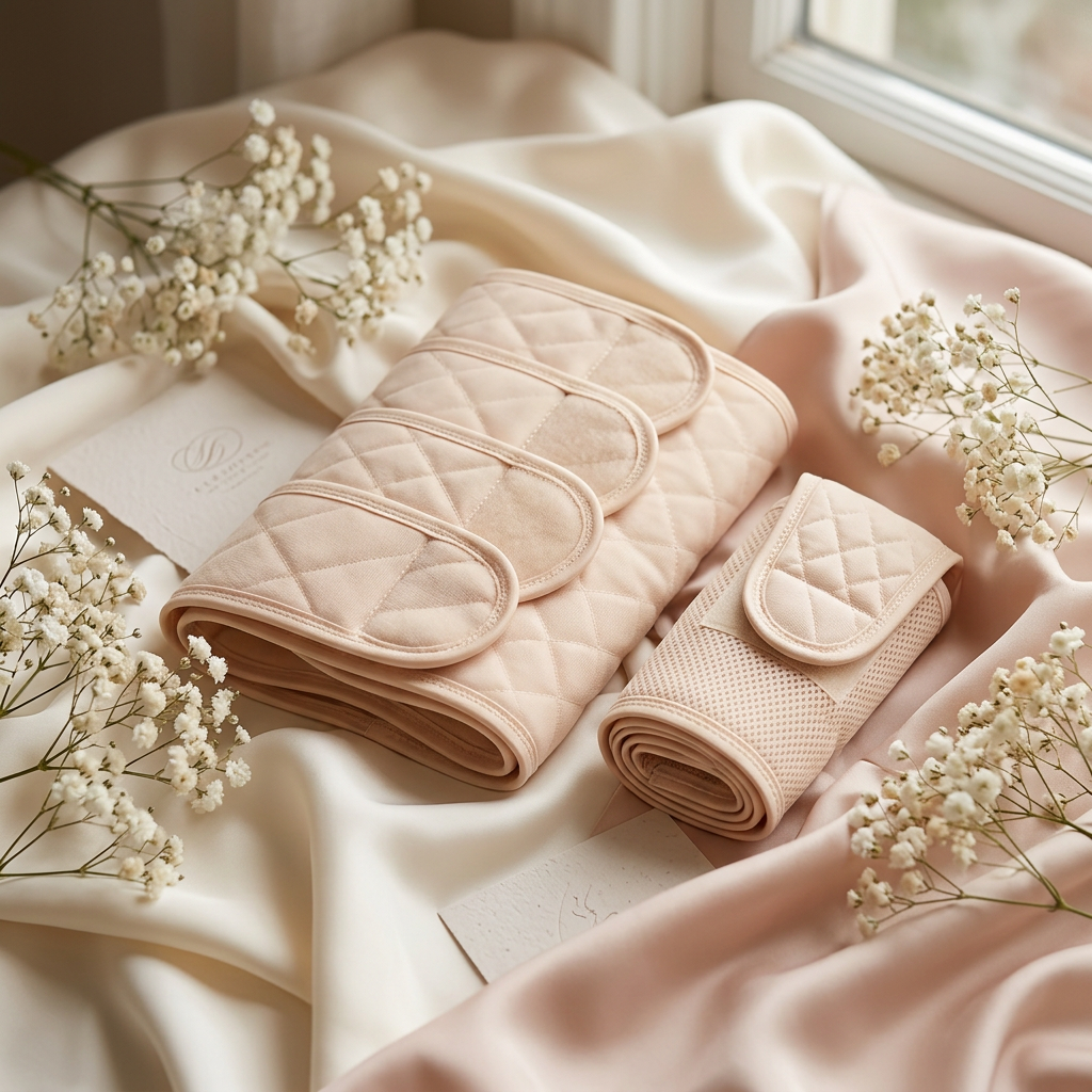 nude postpartum recovery belly band set